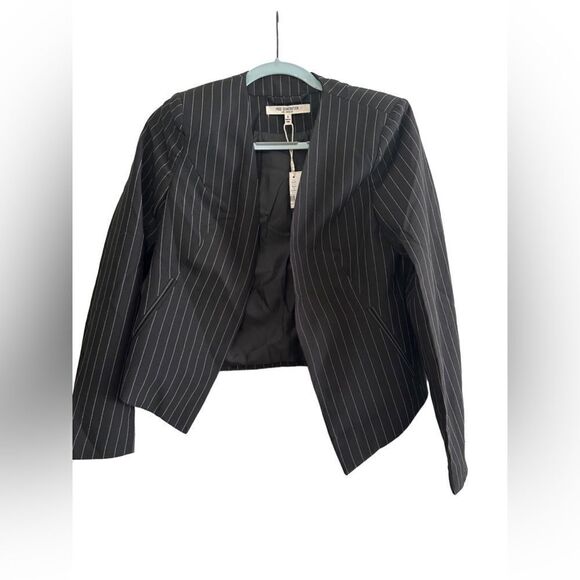 NWOT. Free Generation Pinstripe Open Front Blazer Blazer Size S - Picture 3 of 6